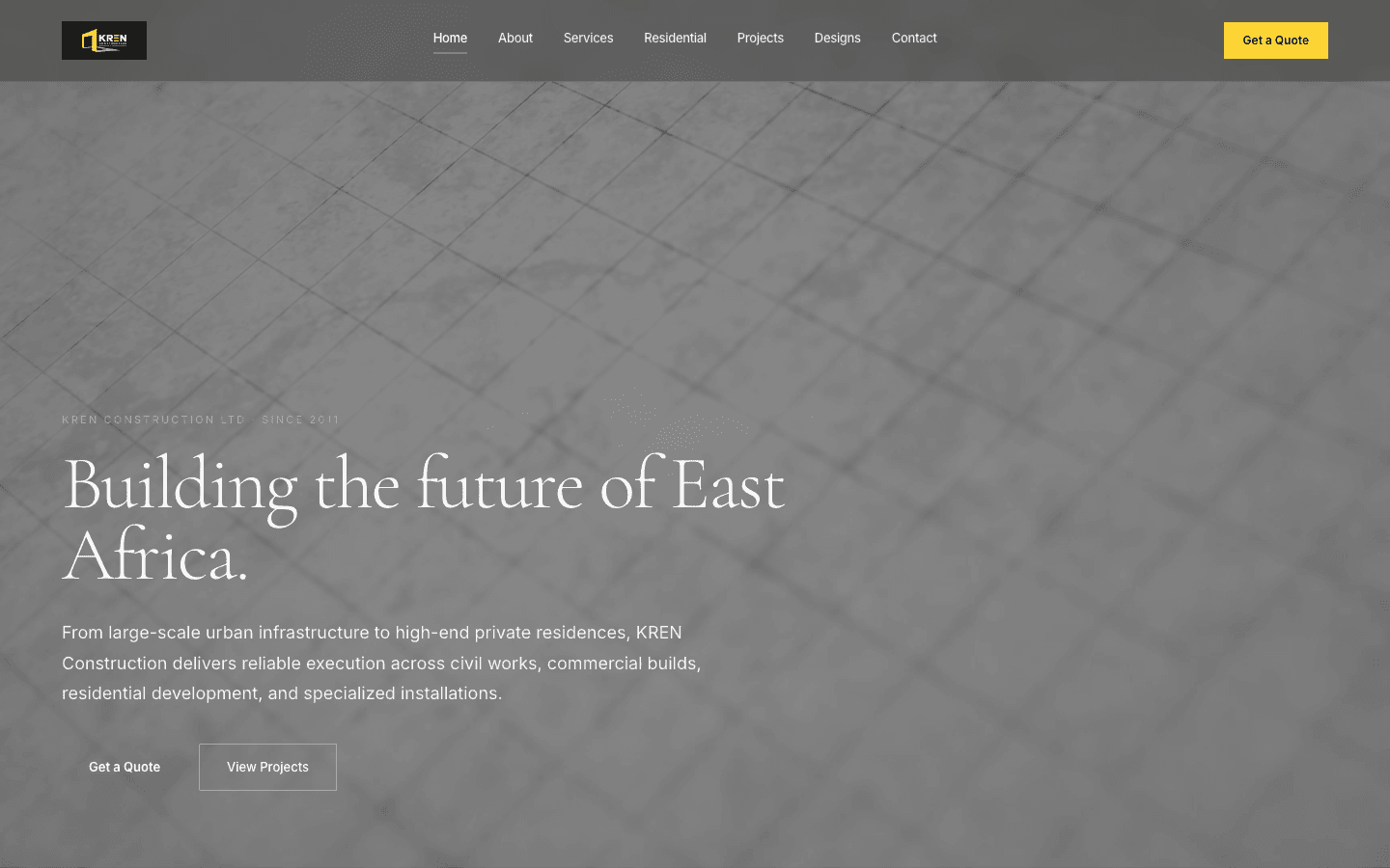 KREN Construction — Corporate Site with Contact API